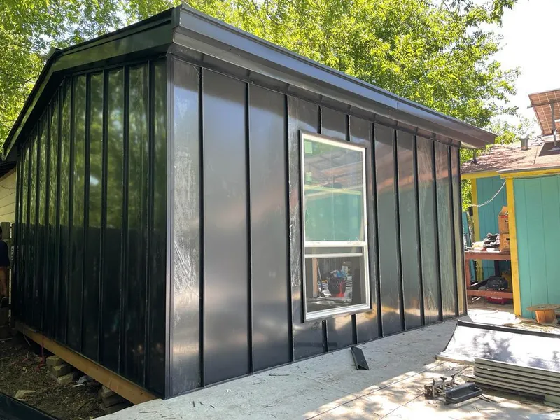 Black standing seam metal wall panels for Metal Roof Installation in San Pablo